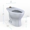 Toto TORNADO FLUSH Commercial Flushometer Floor-Mounted Toilet, Elongated Cotton White CT725CU#01 - alternate 10